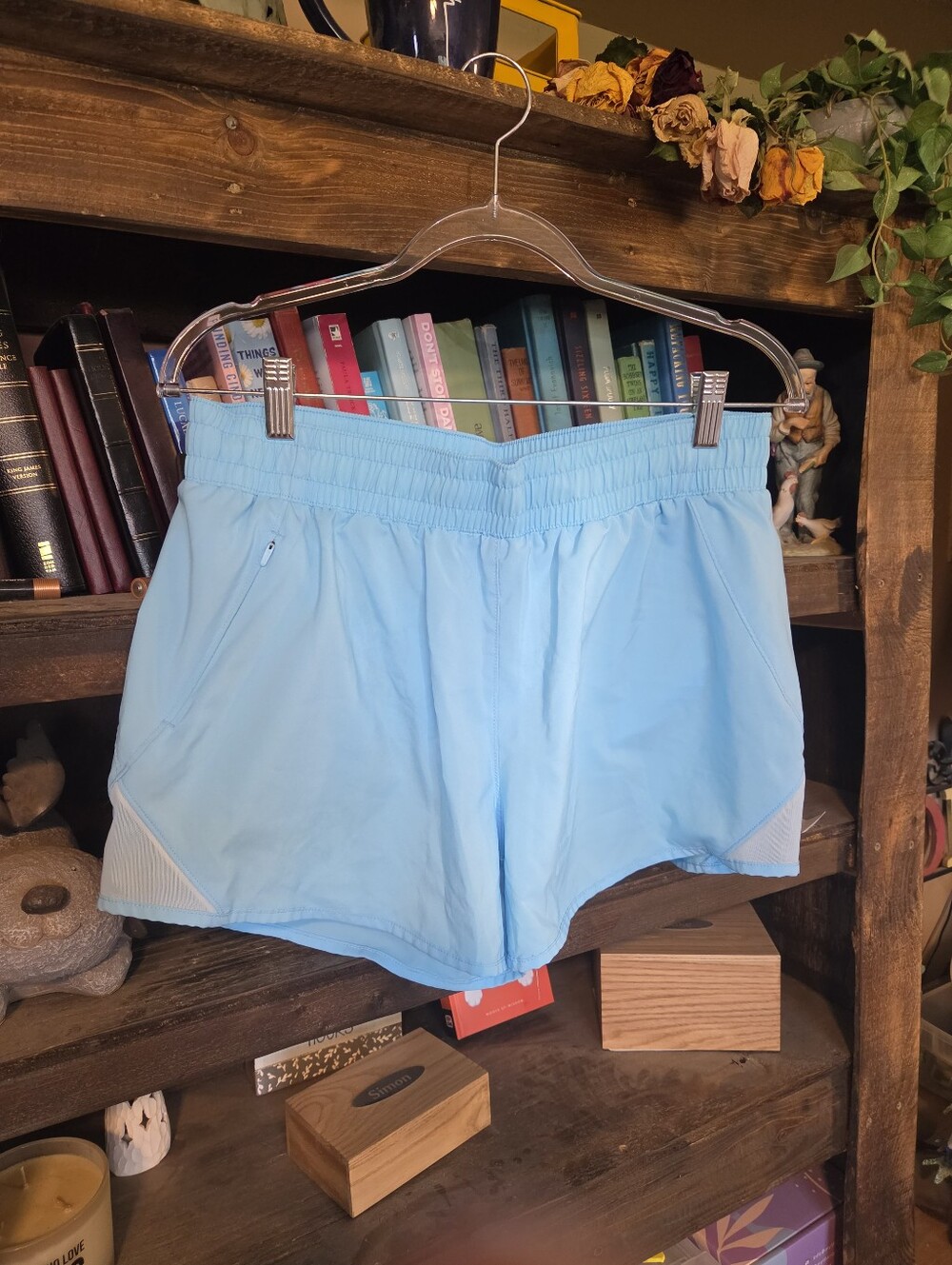 all in motion Light Blue Athletic Shorts with Zipper Pockets
